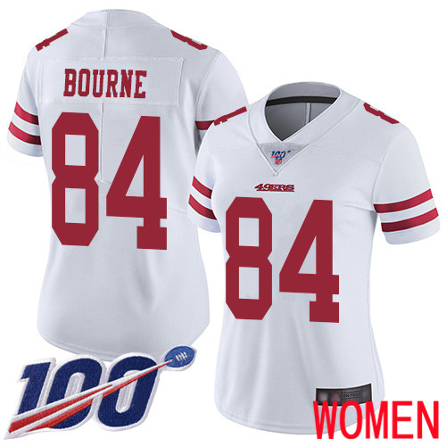 San Francisco 49ers Limited White Women Kendrick Bourne Road NFL Jersey #84 100th->san francisco 49ers->NFL Jersey